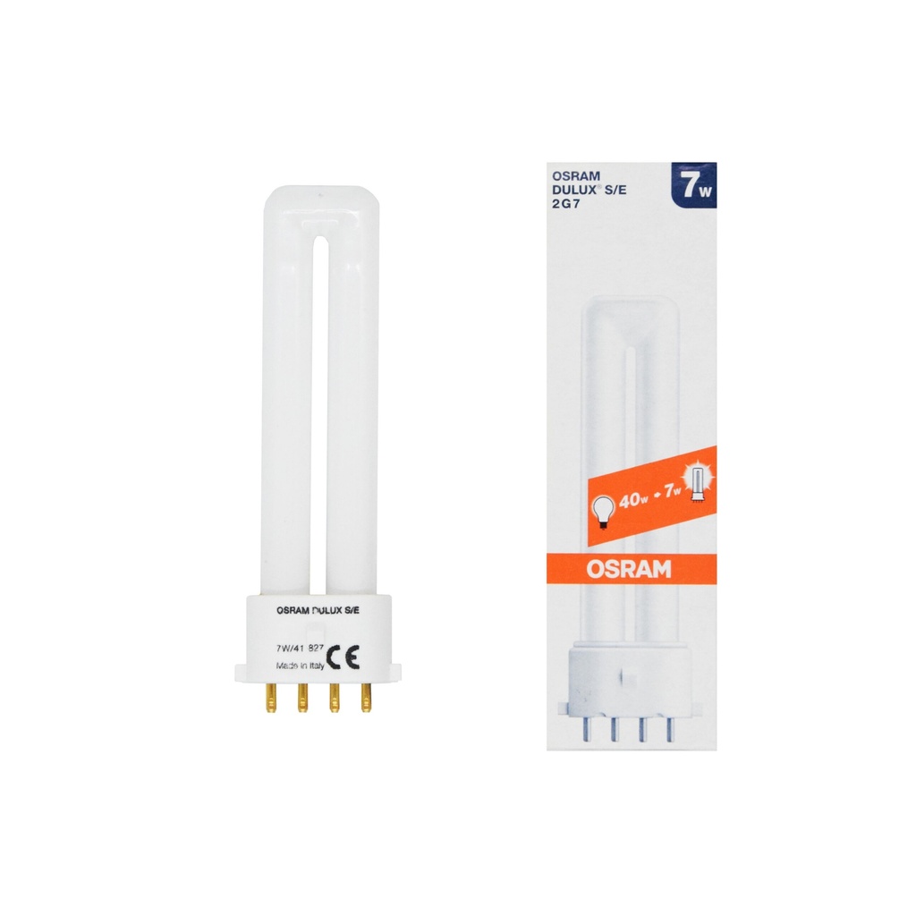 LAMPADA FLUORESCENTE DULUX S/E 7W/827 2G7 OSRAM