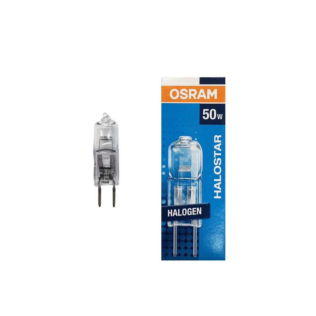 LAMPADA ALOGENA BISPINA 50W 12V GY6.35 CLEAR OSRAM