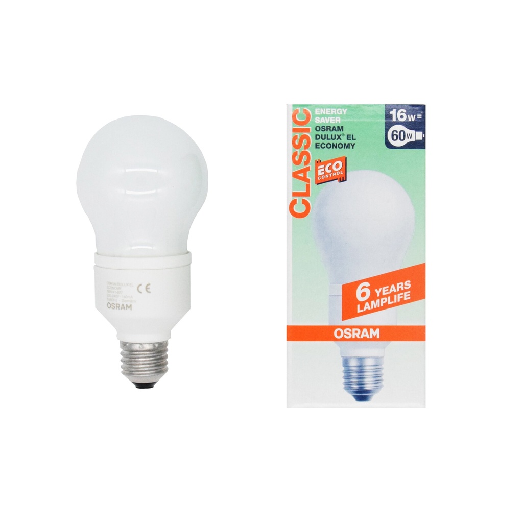 LAMPADA FLUORESCENTE CLASSIC 16W 827 E27 OSRAM