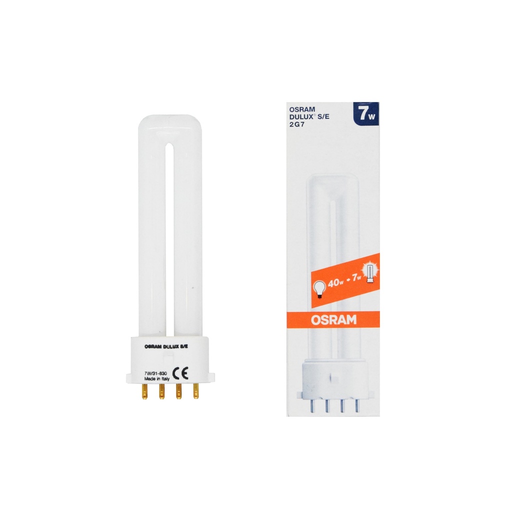 LAMPADA FLUORESCENTE DULUX S/E 7W/830 2G7 OSRAM