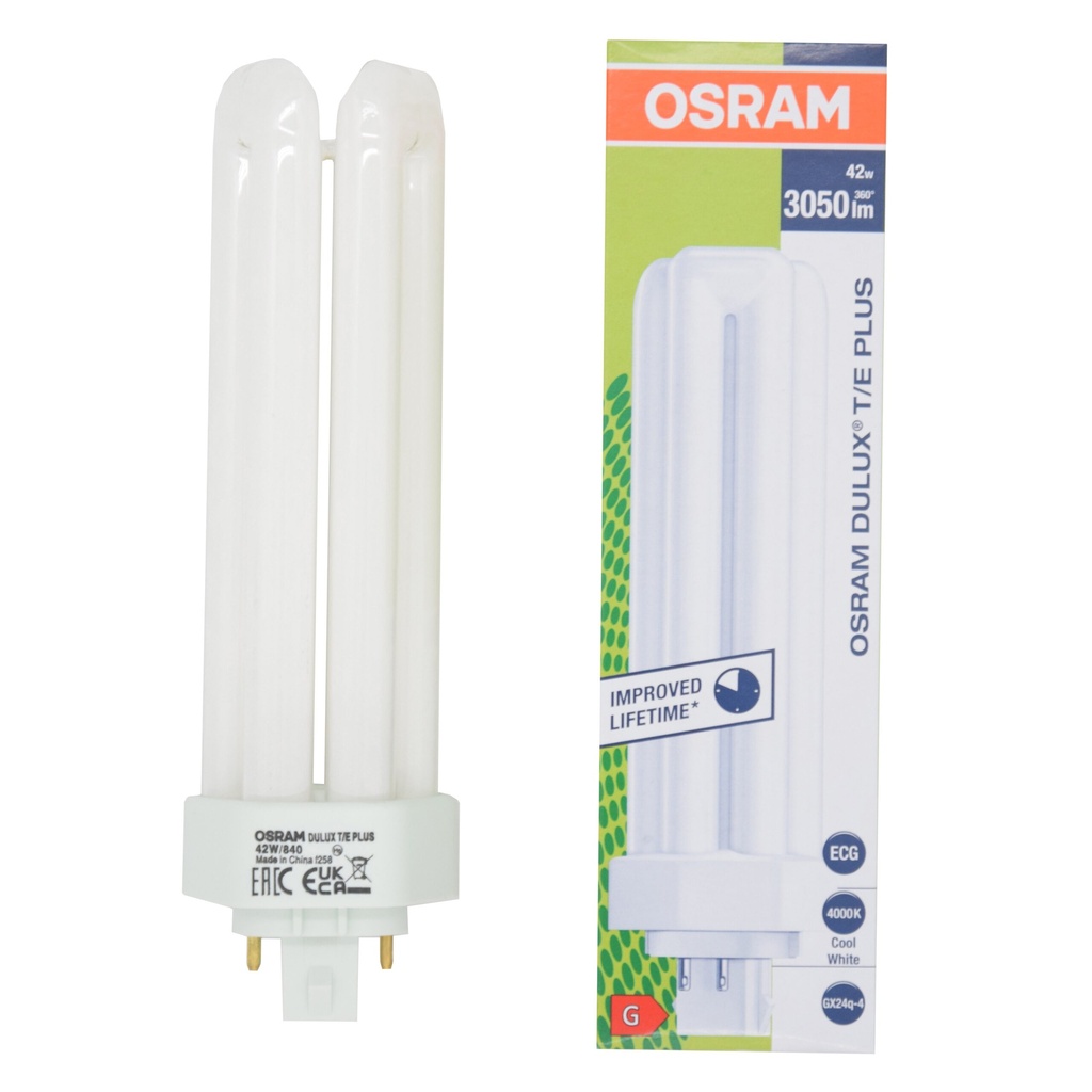 LAMPADA FLUORESCENTE DULUX T/E PLUS 42W/840 GX24Q-4 OSRAM