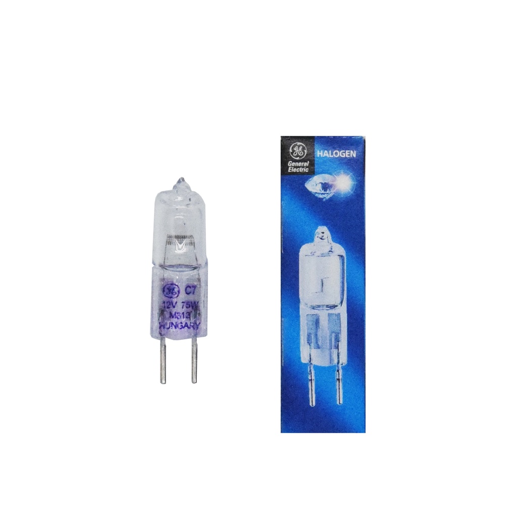 LAMPADA ALOGENA BISPINA 75W 12V GY6.35 CLEAR GE