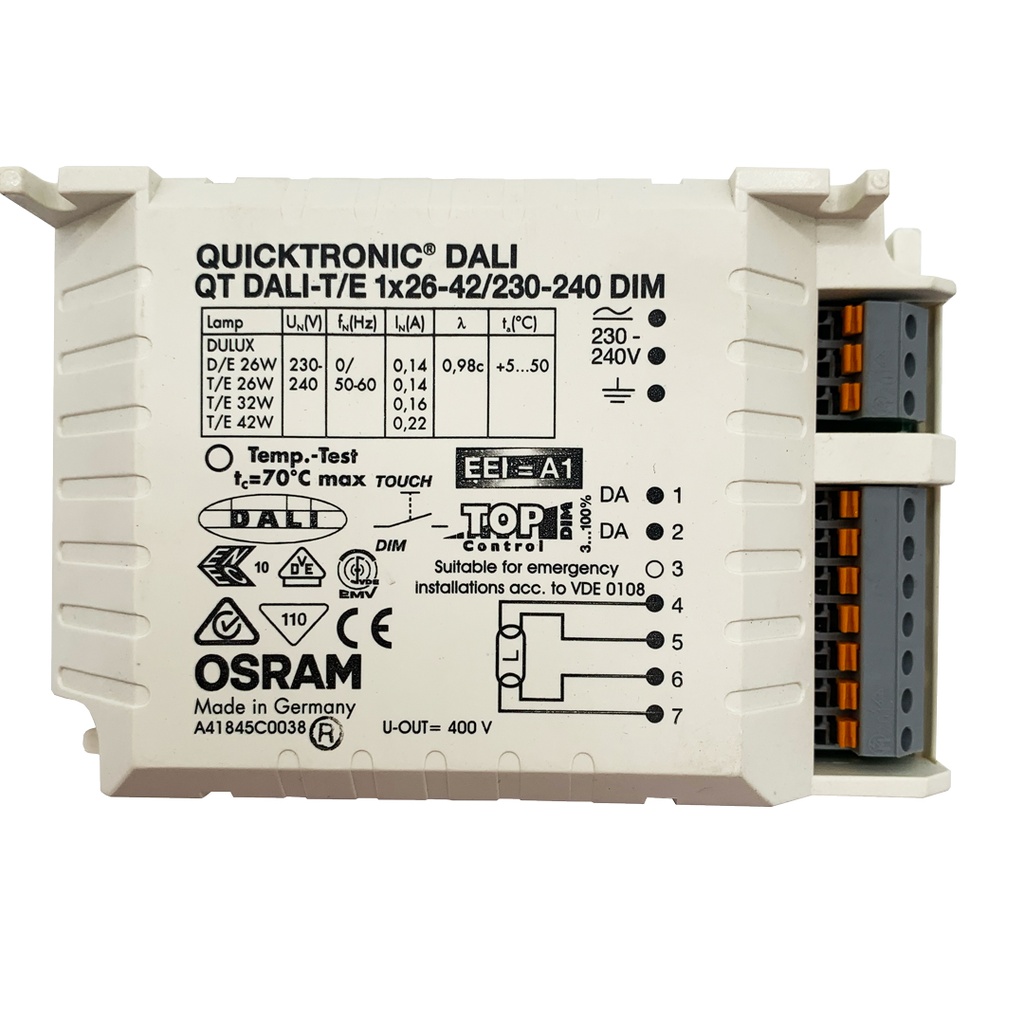 BALLAST ELETTRONICO FLUORESCENTE DE/TE 1x26/32/42W OSRAM