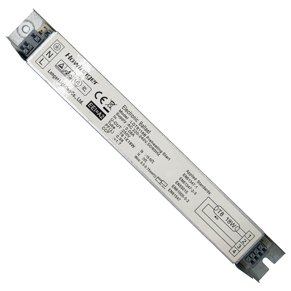 BALLAST ELETTRONICO FLUORESCENTE T8 18W TLB