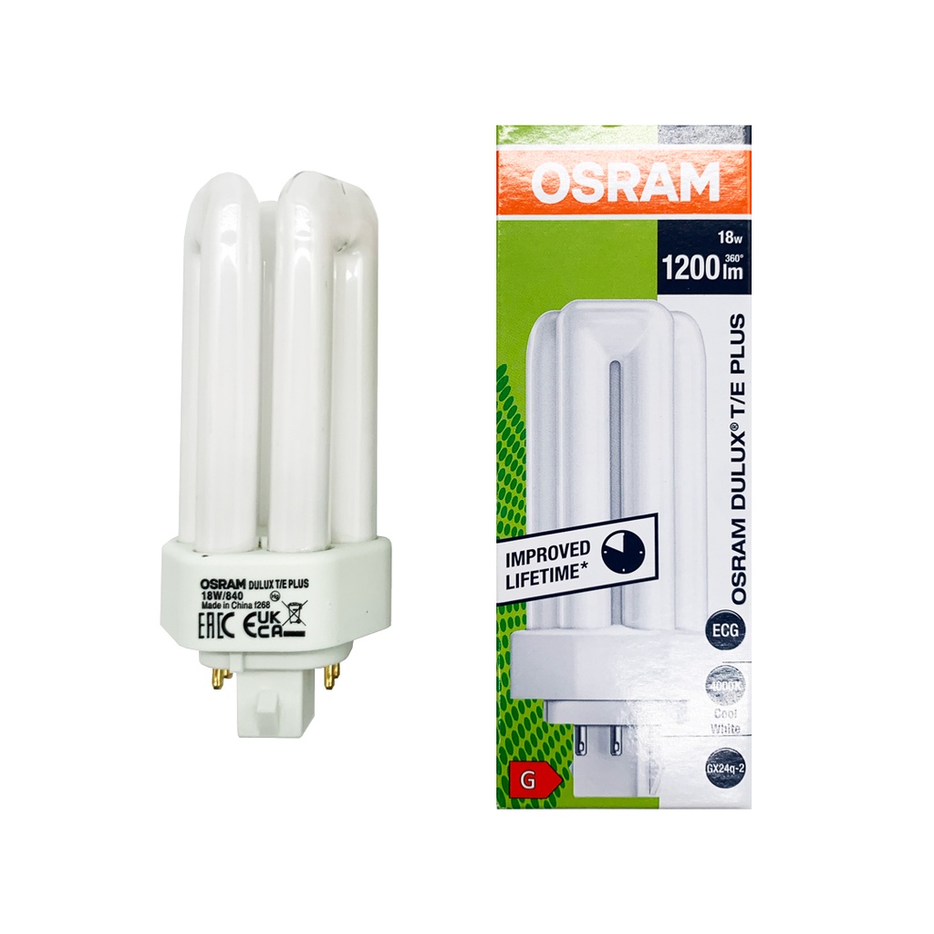 LAMPADA FLUORESCENTE DULUX T/E 18W/840 GX24Q-2 OSRAM