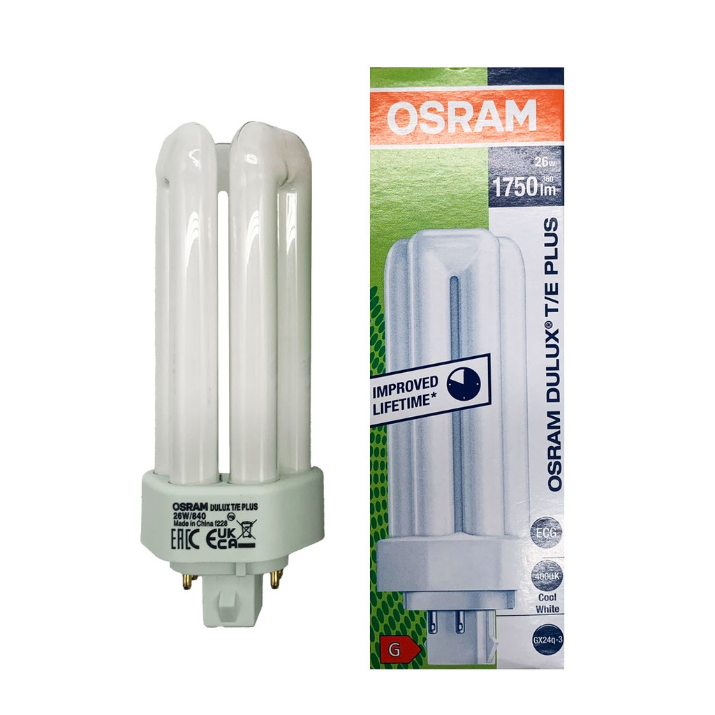 LAMPADA FLUORESCENTE DULUX T/E 26W/840 GX24Q-3 OSRAM