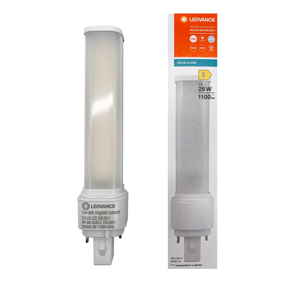 LAMPADA LED DULUX D 9W (EX26W) 840 G24D-3 LEDVANCE
