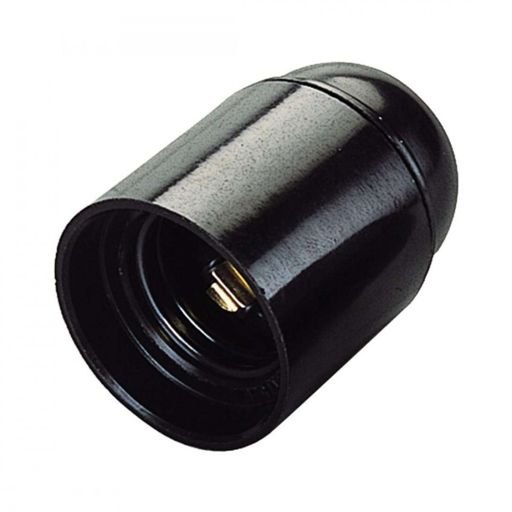 PORTALAMPADE E27 PLASTICA NERO