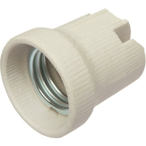Portalampade E27 Ceramica Base Piatta TLB