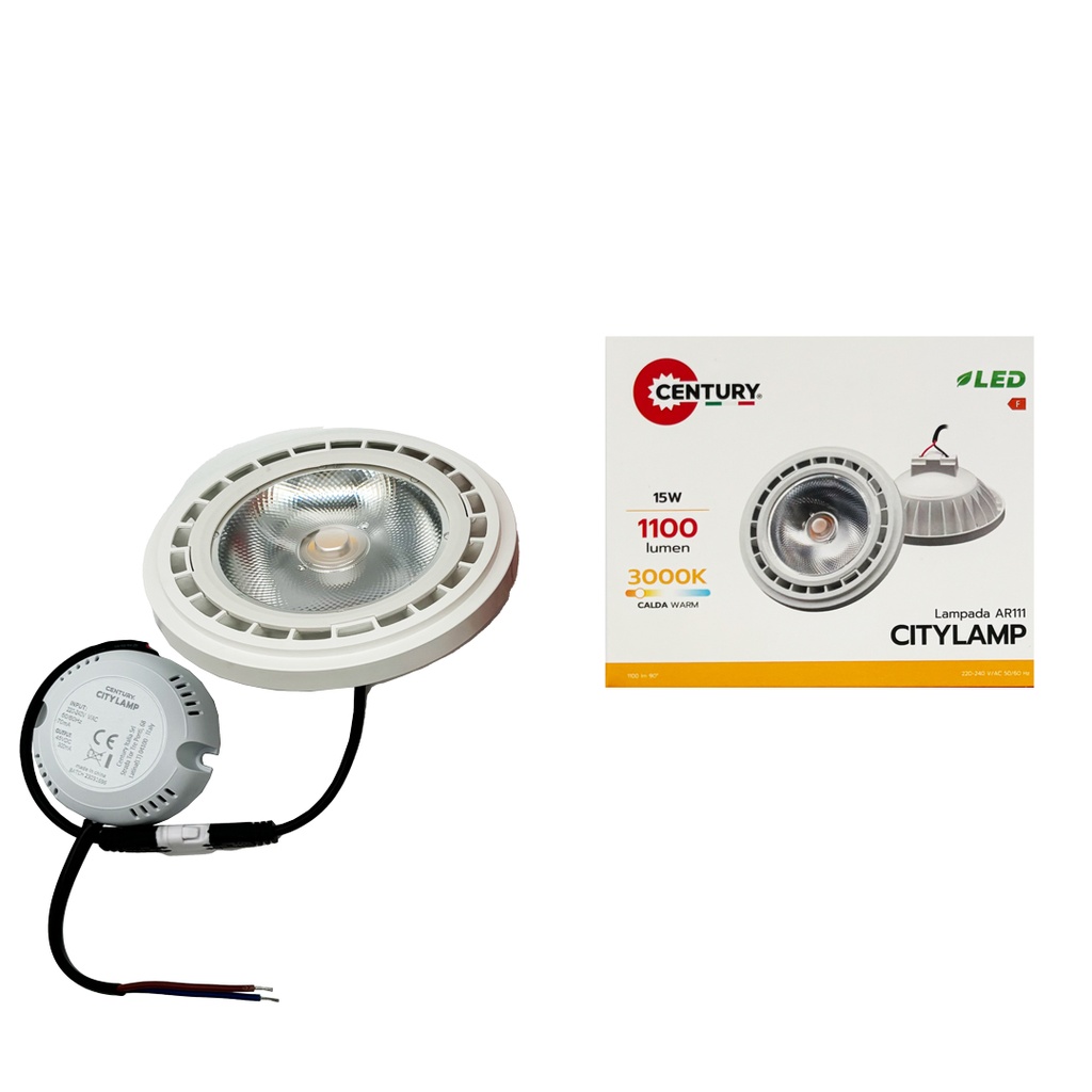 LAMPADA LED AR111 15W 3000K 24° CENTURY