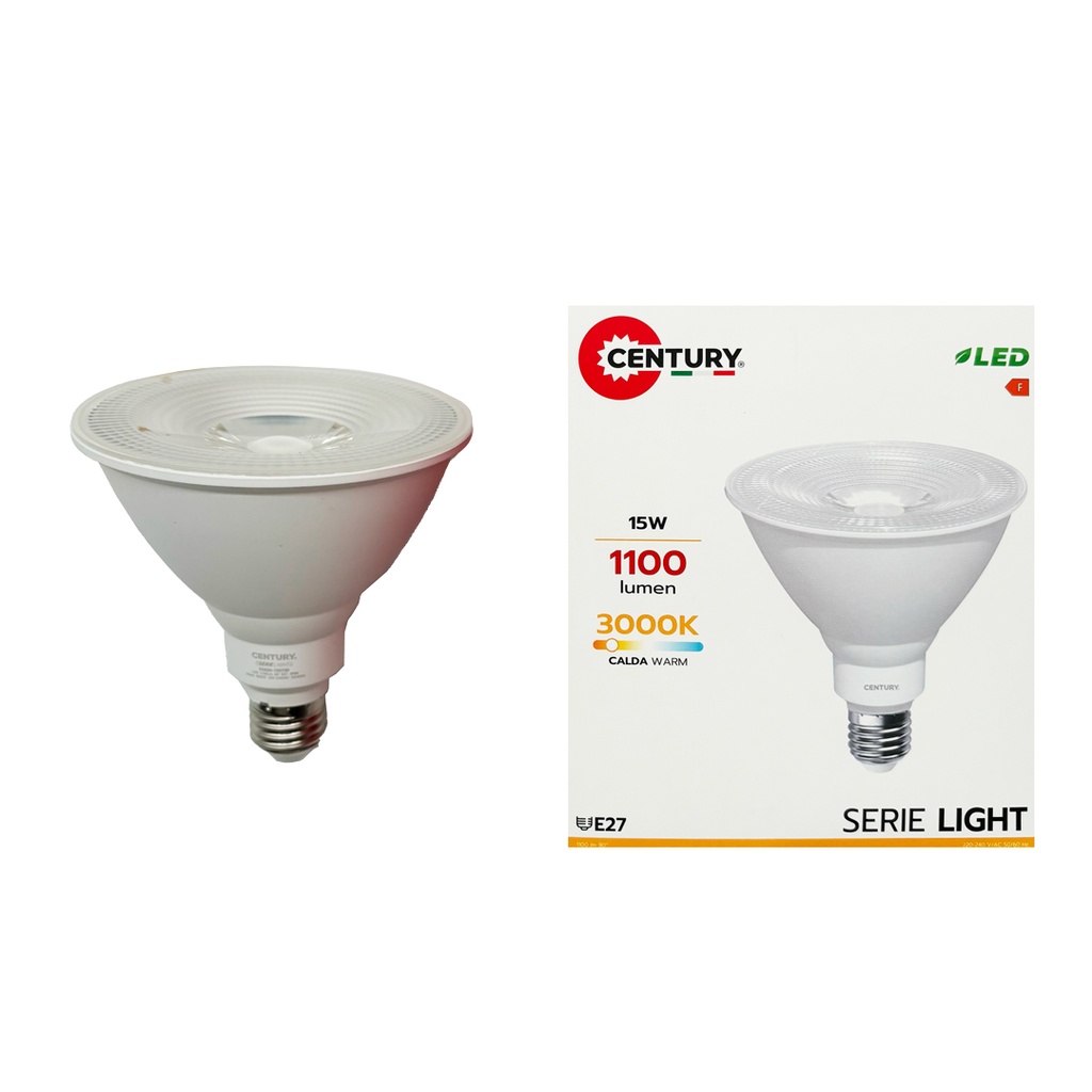 LAMPADA LED SPOT PAR38° 15W 3000K  E27 CENTURY