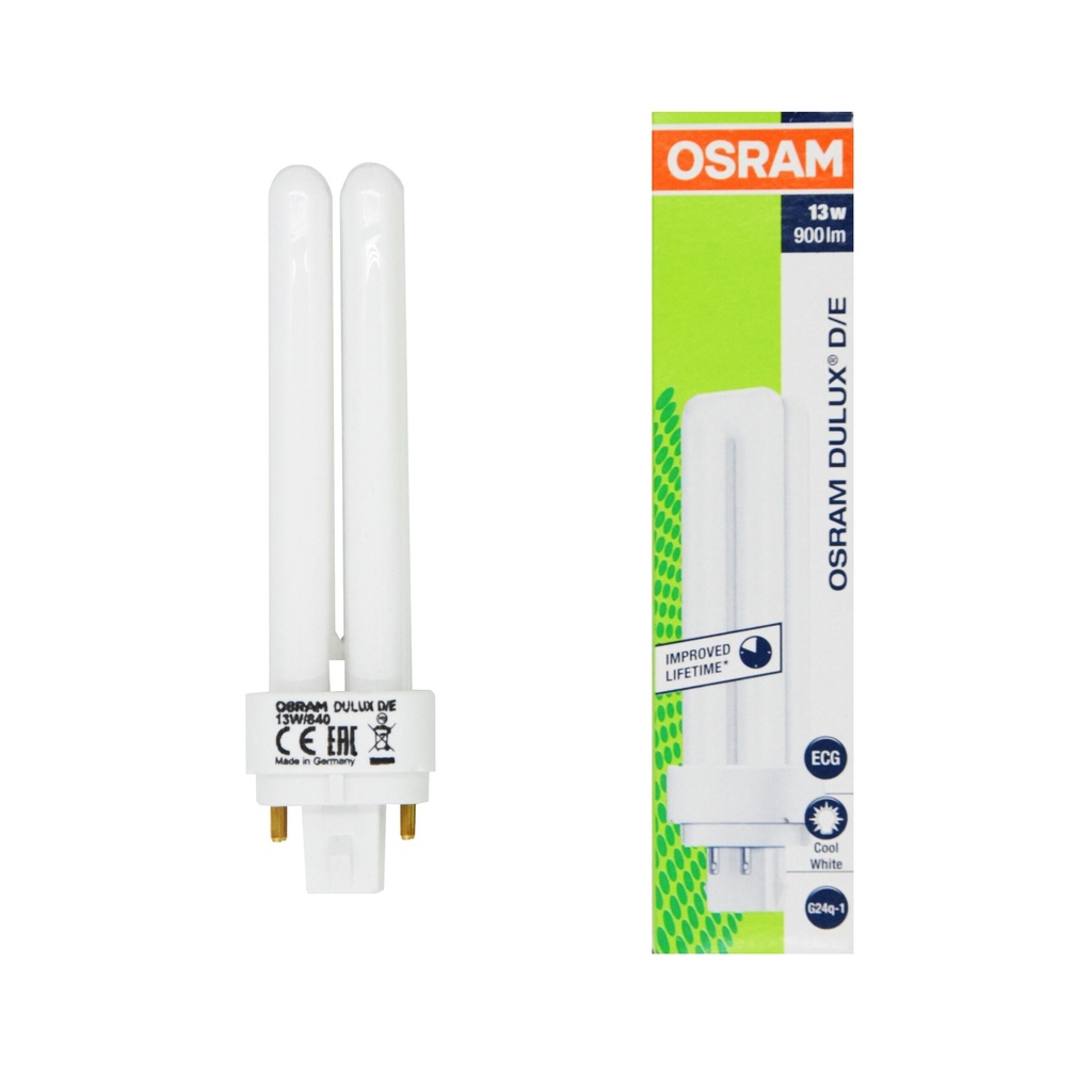 LAMPADA FLUORESCENTE DULUX D/E 13W/840 G24Q-1 OSRAM