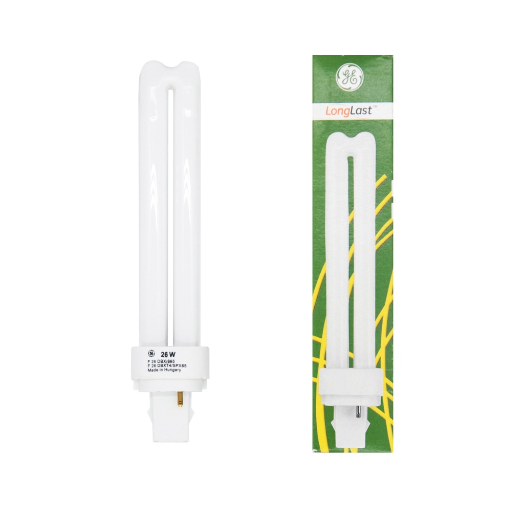 LAMPADA FLUORESCENTE BIAX D 26W/835 G24D-3 GE