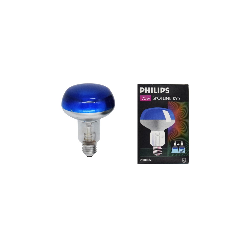 Lampada r95 75w e27 230v spot line blu philips