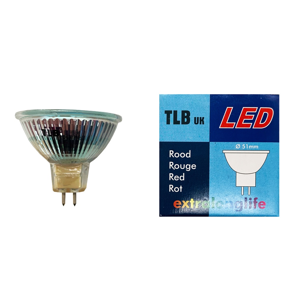 LAMPADA LED DICRO 0.8W ROSSO 12V GU5.3 TLB