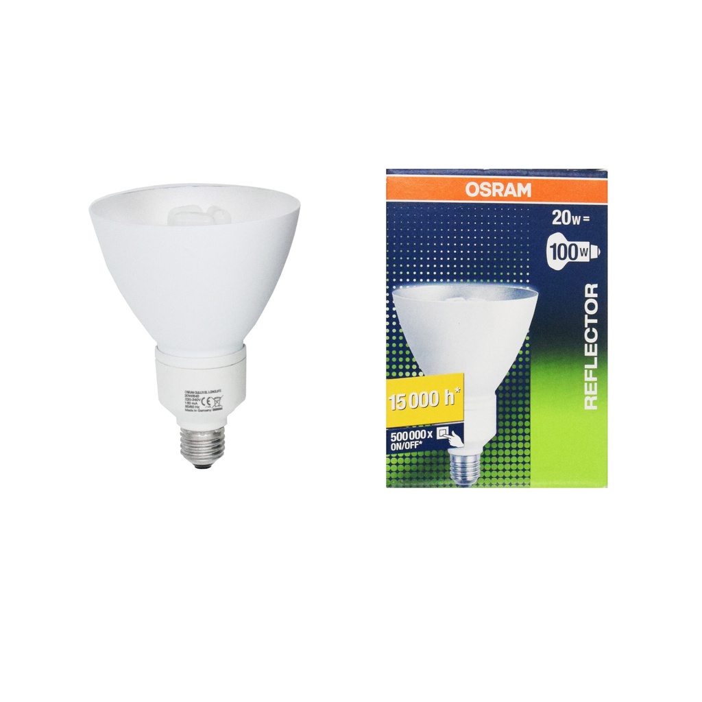 LAMPADA FLUORESCENTE REFLECTOR 20W/840 E27 OSRAM