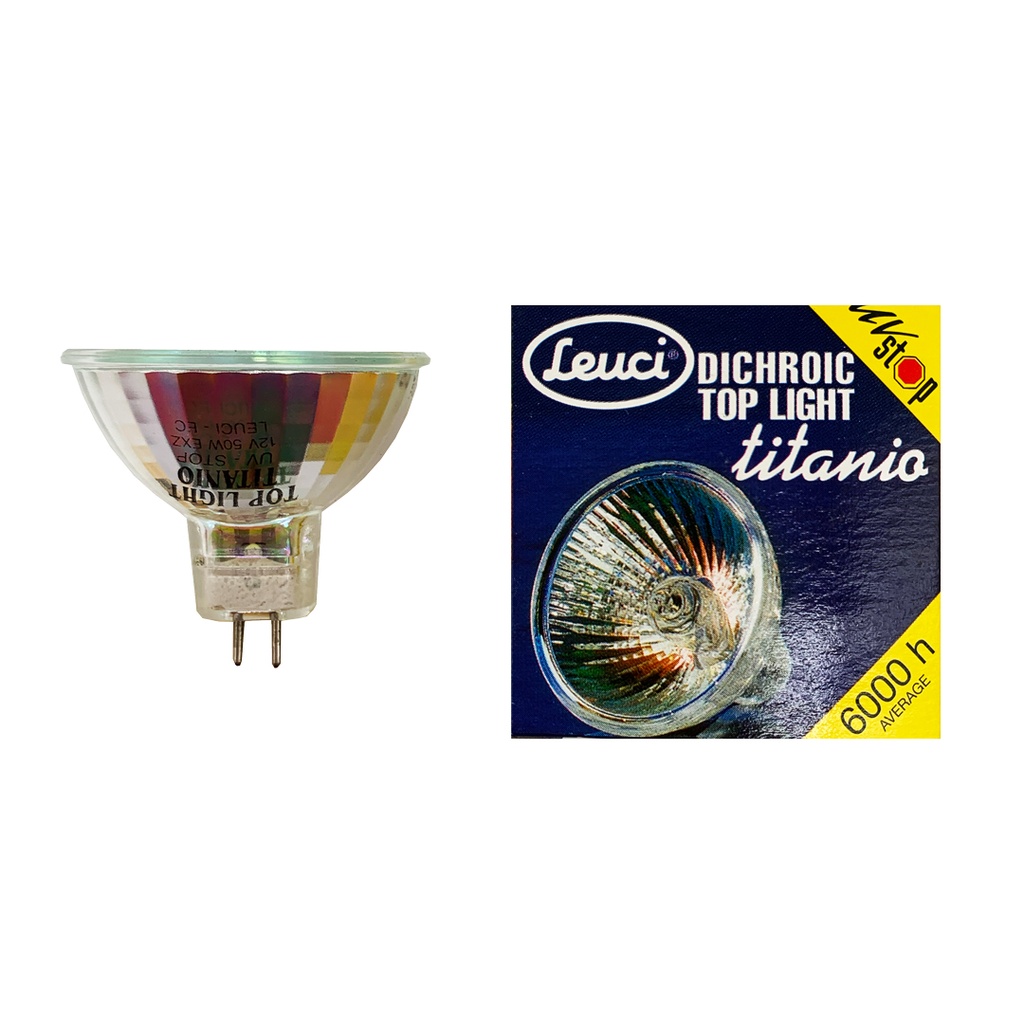 LAMPADA ALOGENA DICRO 50W VERDE  GU5.3 12V 24° LEUCI