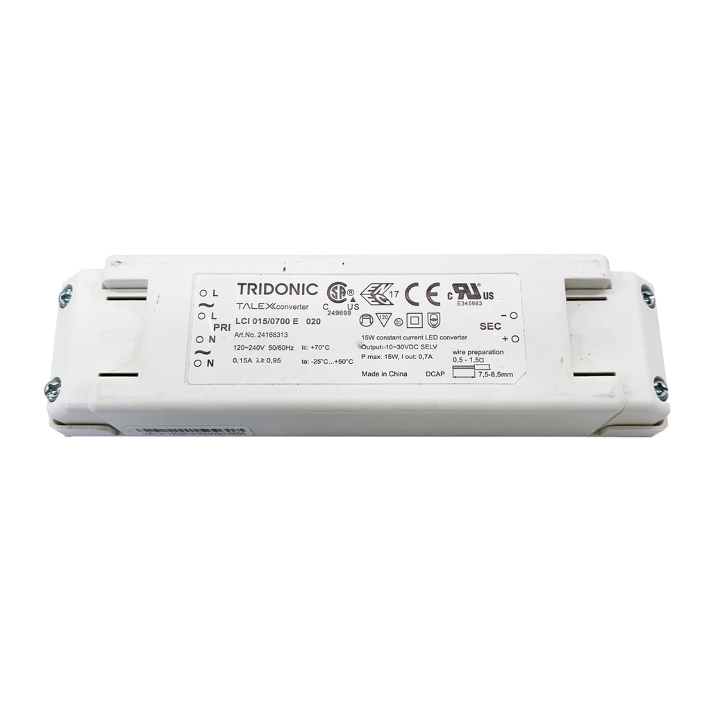 DRIVER ELETTRONICO LED 700mA 15W TRIDONIC
