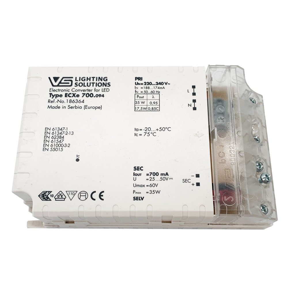 DRIVER ELETTRONICO LED 700mA 35W VOSSLOH