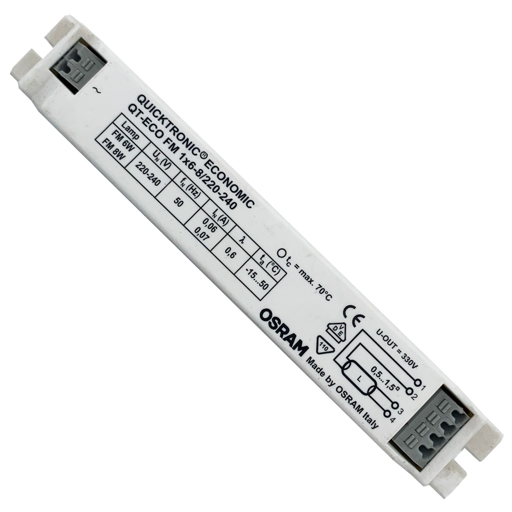 BALLAST ELETTRONICO FLUORESCENTE T2 6/8W OSRAM