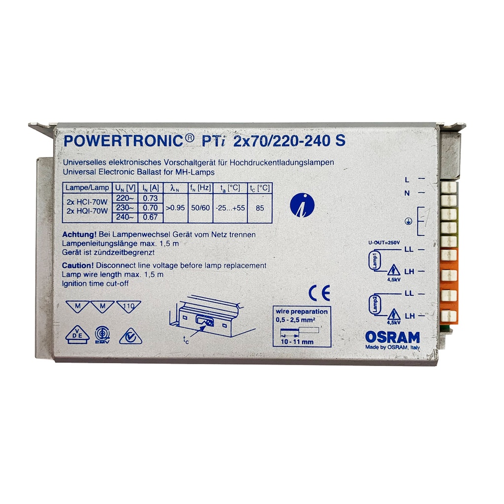 BALLAST ELETTRONICO HI 2X70W OSRAM