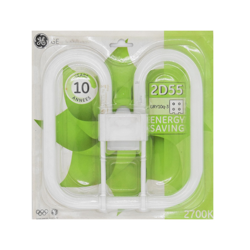 LAMPADA FLUORESCENTE 2D 55W 2700K GRY10Q-3 4PIN GE