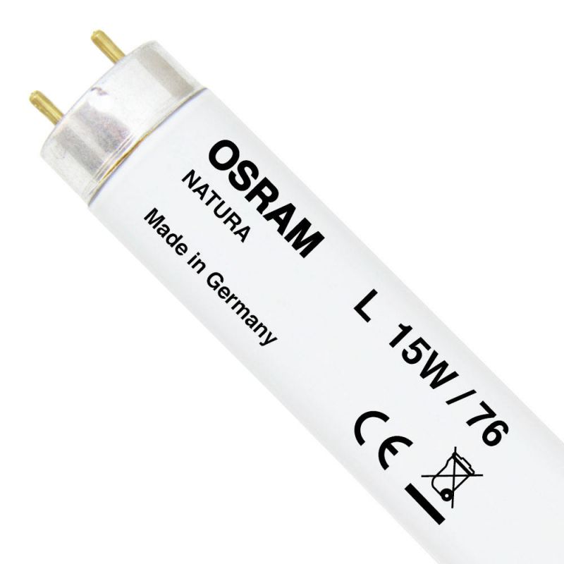 LAMPADA FLUORESCENTE LINEARE T8 15W/76 NATURA OSRAM