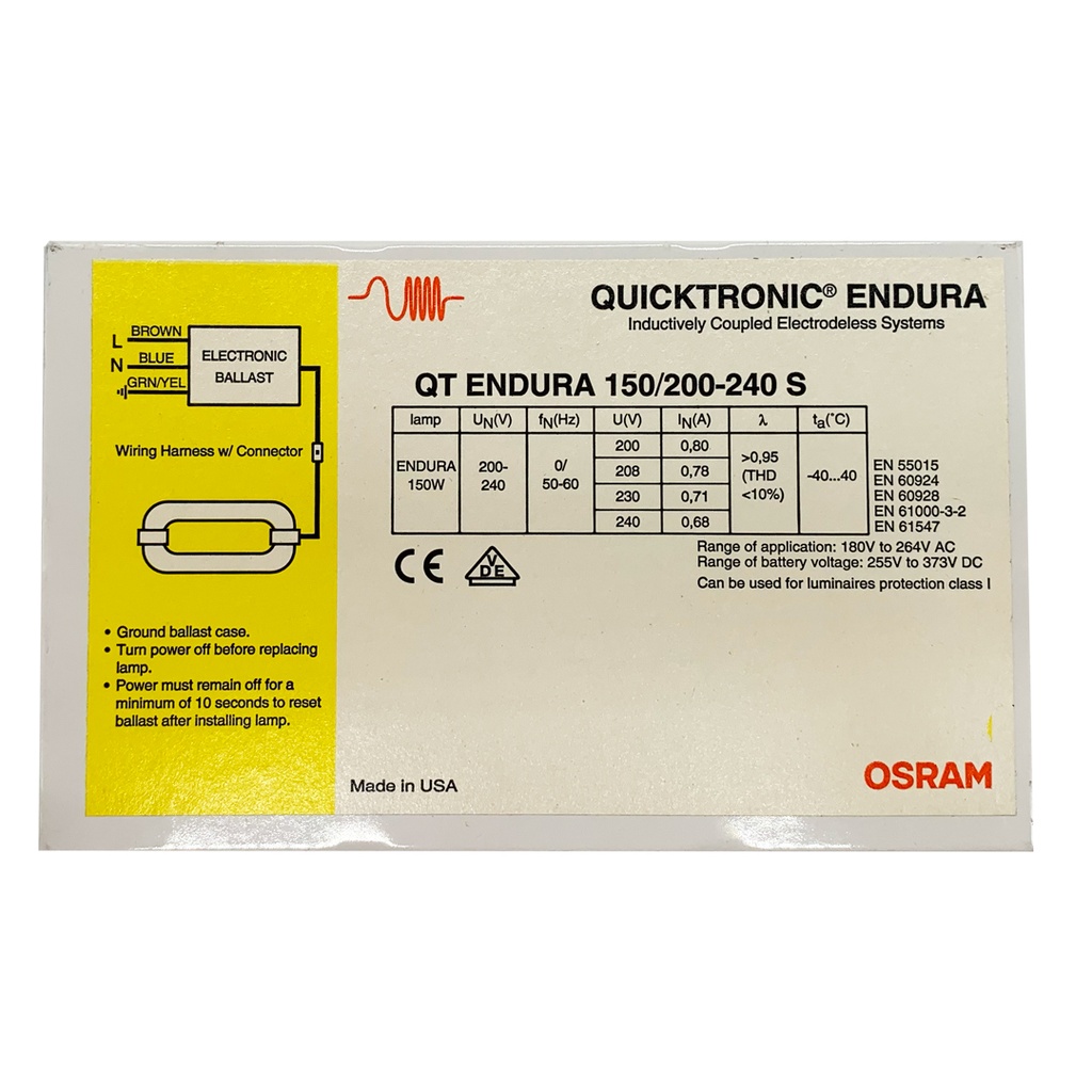 Alimentatore trasformatore QuickTronic Endura OSRAM 150/200-240S