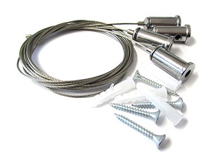 KIT SPOSPENSIONE PANNELLO LED 4 TIRANTI TLB