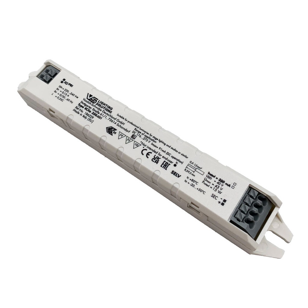 DRIVER LED SLIM 350mA 15W VOSSLOH