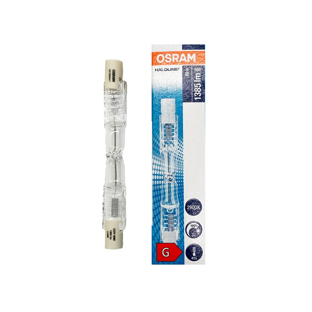 HALOGEN LINEAR LAMP 80W 230V R7S 80MM OSRAM
