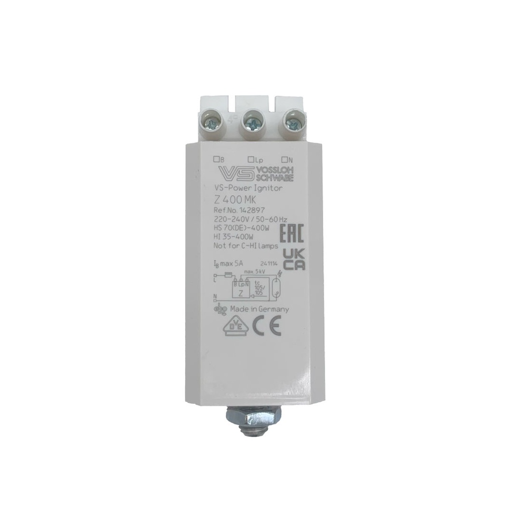 ACCENDITORE Z 35-400W M K VS-POWER RETT. VOSSLOH