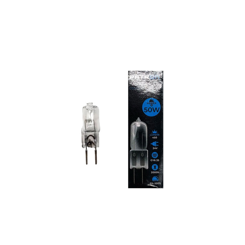 LAMPADA ALOGENA 50W 24V GY6.35 PATRON