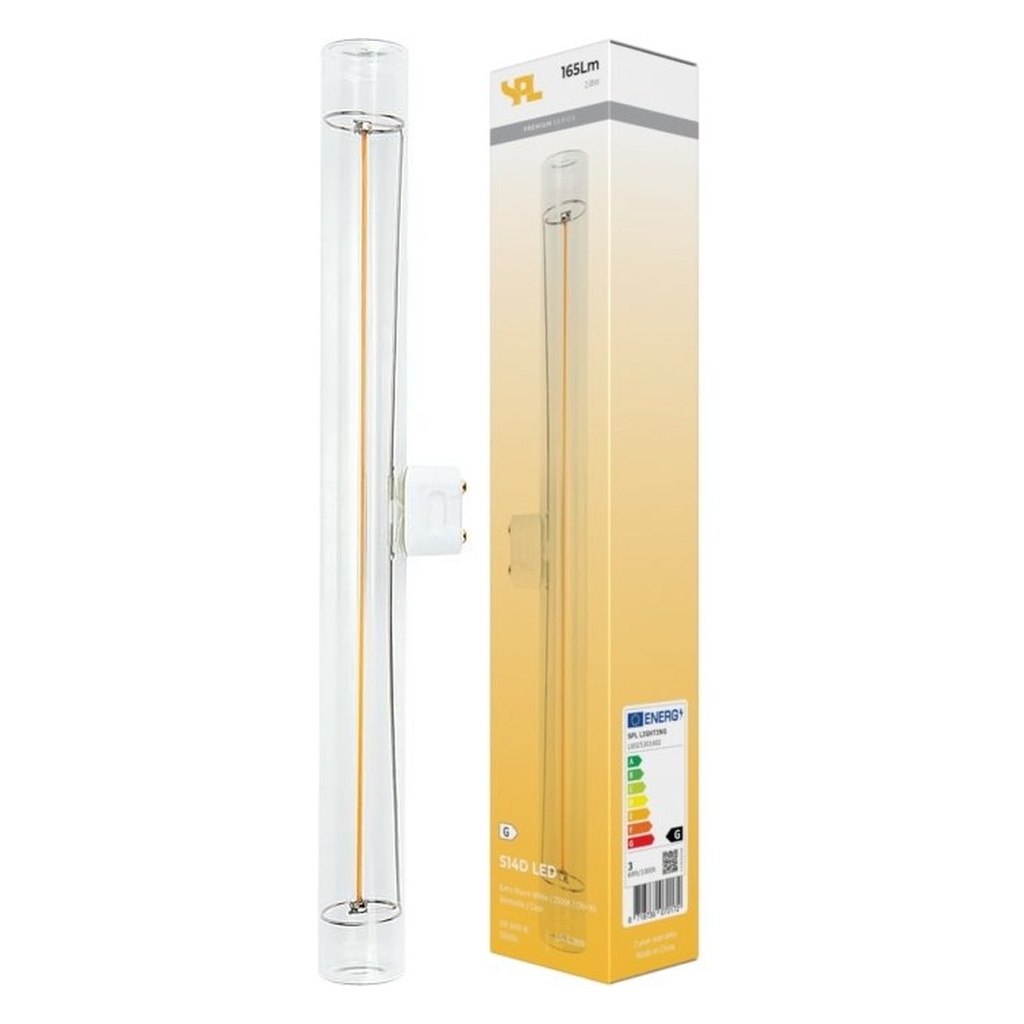 LAMPADA LED LINESTRA 2.8W 2700K S14D DIM CLEAR SPL