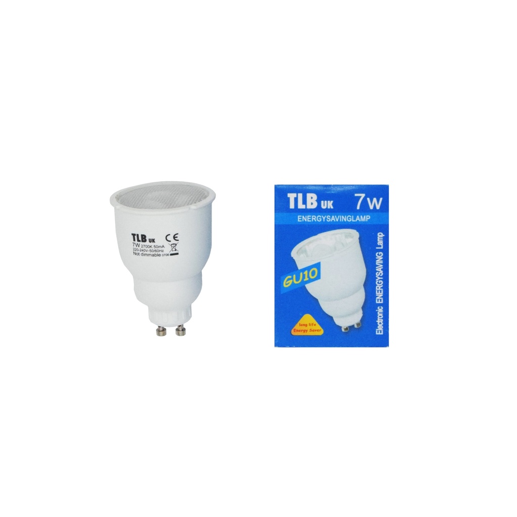 FLUORESCENT LAMP MR16 7W 2700K GU10 TLB