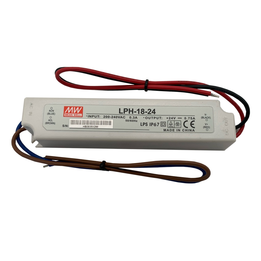 DRIVER ELETTRONICO LED DC 24V 18W MEAN WELL