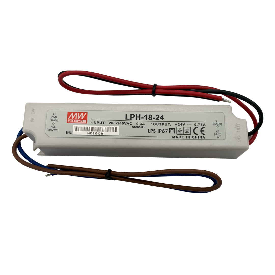 Driver LED DC 24V 18W Mean Well IP67