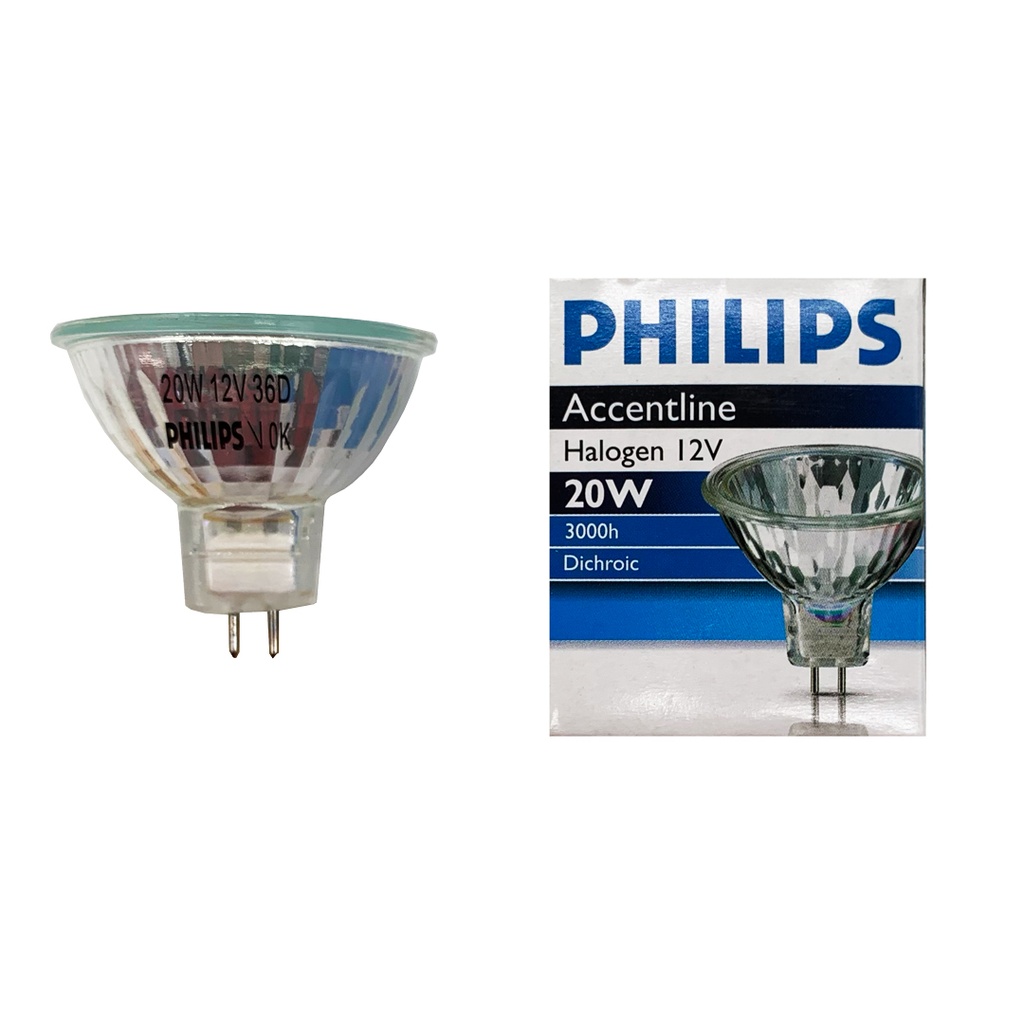 LAMPADA ALOGENA DICRO 20W 12V GU5.3 36° PHILIPS