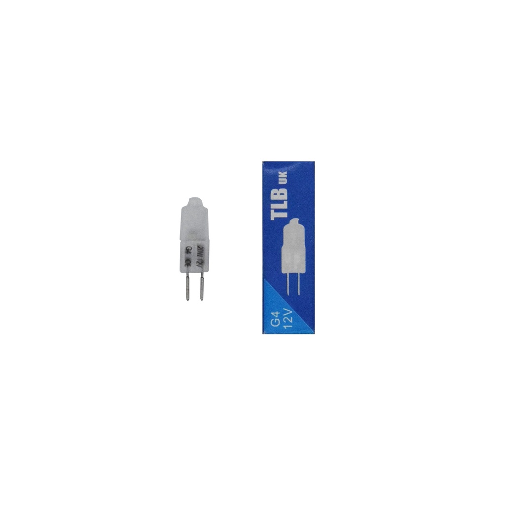 LAMPADA ALOGENA BISPINA 20W 12V G4 FROSTED TLB