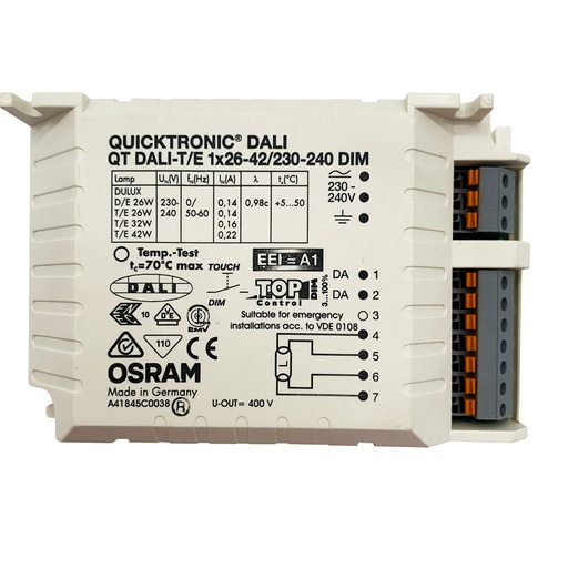 BALLAST ELETTRONICO FLUORESCENTE QT 1x26/32/42W DALI OSRAM