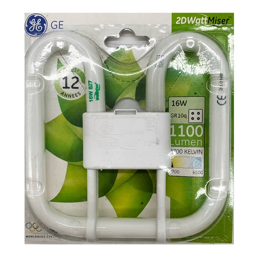 LAMPADA FLUORESCENTE 2D 16W 2700K 4PIN GE