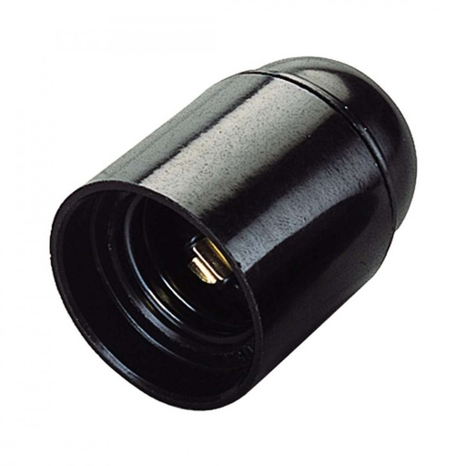 PORTALAMPADE E27 PLASTICA NERO