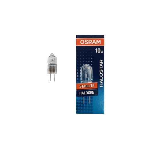 LAMPADA ALOGENA BISPINA 10W 6V G4 CLEAR OSRAM