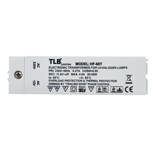 DRIVER ELETTRONICO AC 12V 20-60W TLB