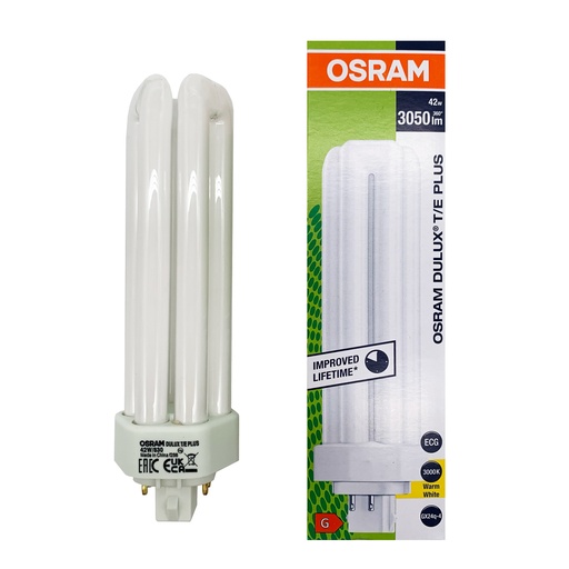 LAMPADA FLUORESCENTE DULUX T/E PLUS 42W/830 GX24Q-4 OSRAM