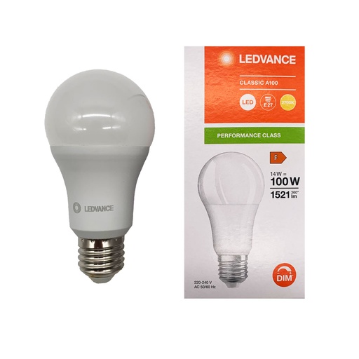 LAMPADA LED CLASSIC 14W 827 E27 DIM FR LEDVANCE