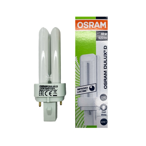 LAMPADA FLUORESCENTE DULUX D 10W/840 G24D-1 OSRAM