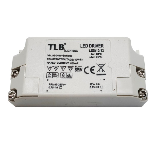 DRIVER ELETTRONICO LED DC 12V 10W TLB