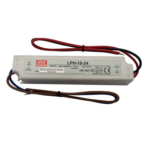 DRIVER ELETTRONICO LED DC 24V 18W MEAN WELL